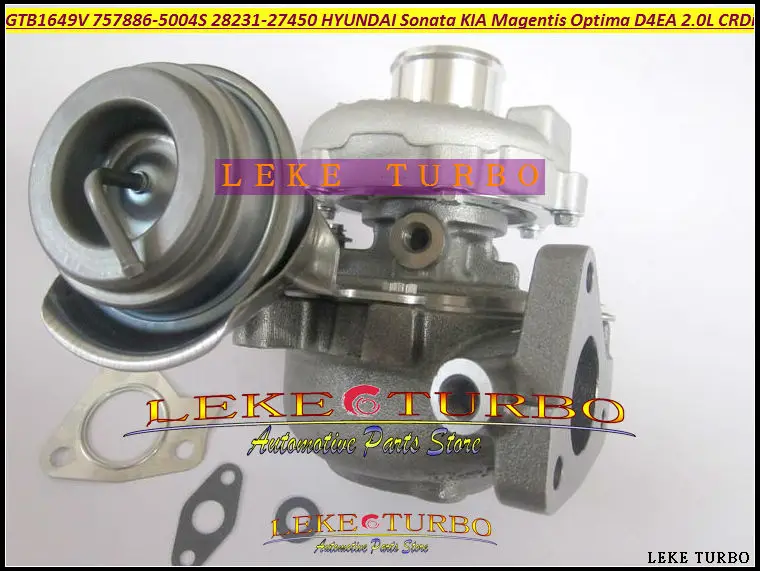 Турбокомпрессор GTB1649V 757886 5004S 28231 27450 для HYUNDAI Sonata KIA Magentis OPTIMA 05 D4EA 2.0L CRDi 140HP|turbo