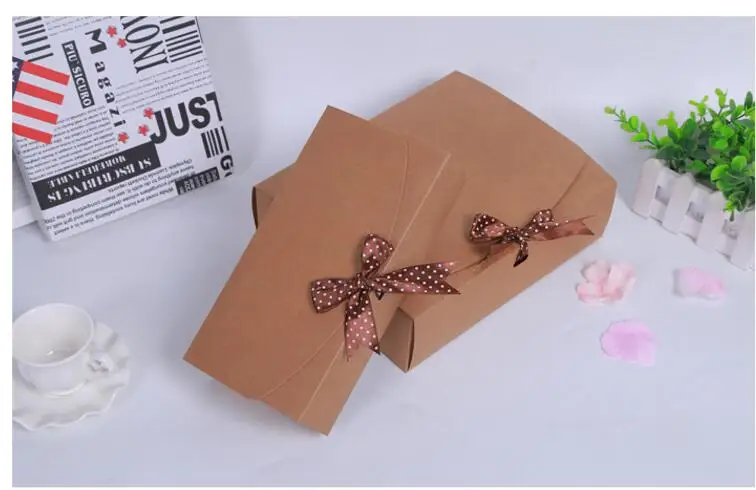 3 размера большая картонная подарочная коробка + лента упаковка бумажная ремесла