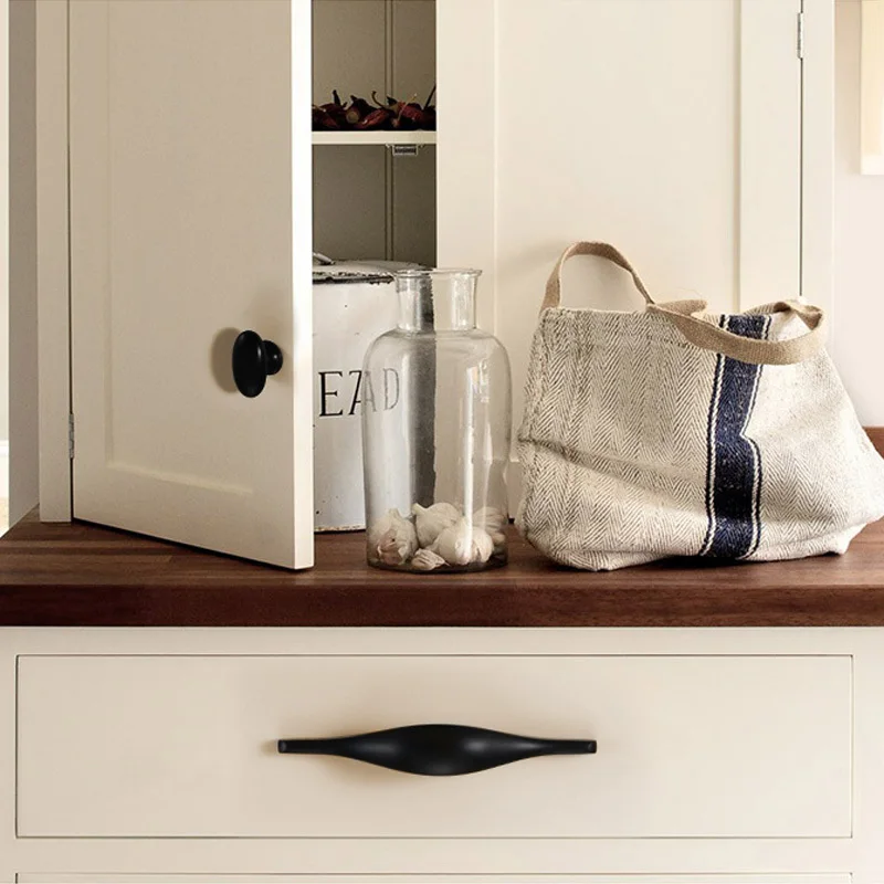 2 шт. элегантные черные дверные ручки современный шкаф тянет ручку ящика кухонный