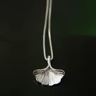 Богемное винтажное серебряное ожерелье гинкго билоба колье с узором в виде листика для женщин колье ожерелье эффектное рождественское ювелирное изделие