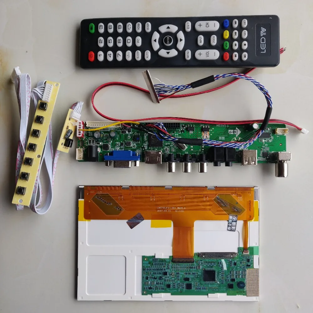 7 дюймов 1280*768 720 p lcd с 5 в 1 драйвер платы Проектор DIY kit HD tv 16:9 экран высокой