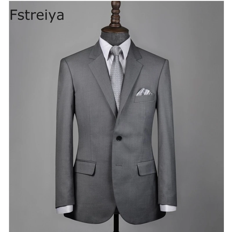 Мужские костюмы жениха из чистой шерсти по индивидуальному заказу со штанами