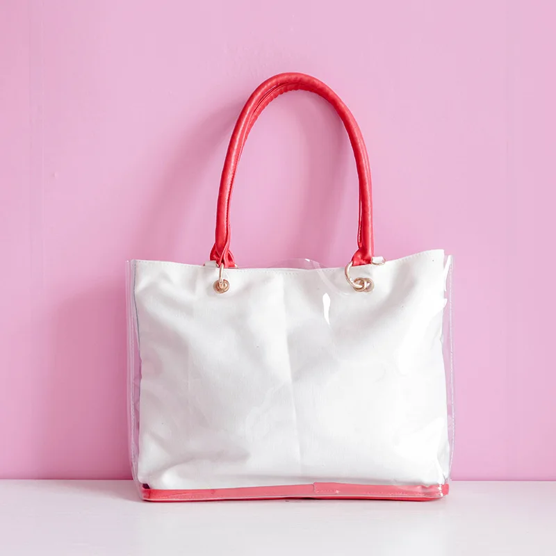 Ita сумка многослойная Сумка-тоут DIY прозрачный Карамельный цвет тканевая через