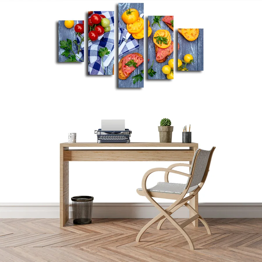 Фотофон для стен с рисунком свежих салатов овощей и фруктов|prints painting|fruit wall