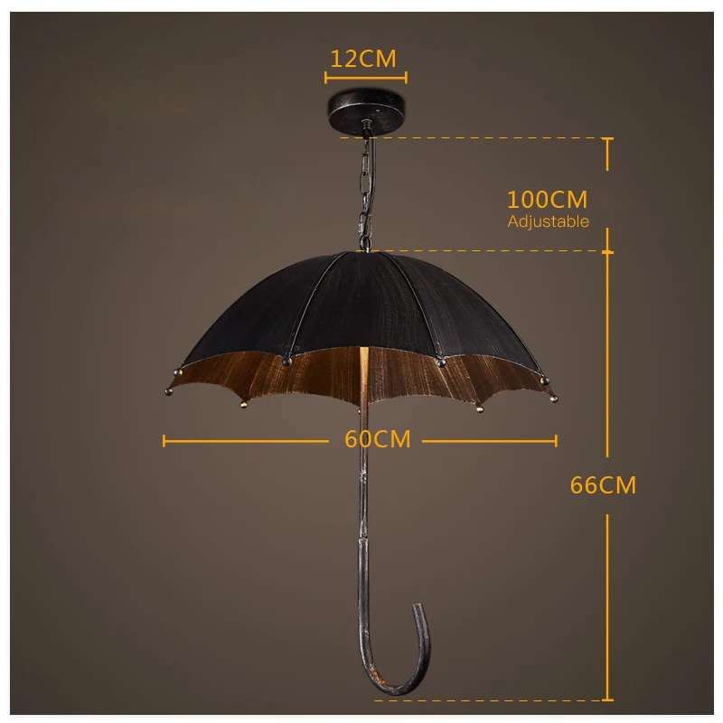 Современный светодиодный подвесной светильник s Umbrella Stle Light винтажный лампа для