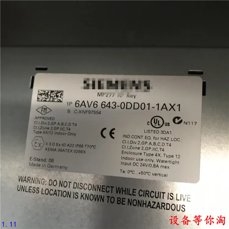 6AV6643 0DD01 1AX1 6AV6 643 SIMATIC MP 277 10 &quotключевая панель 4&quot TFT дисплей и есть в наличии|display