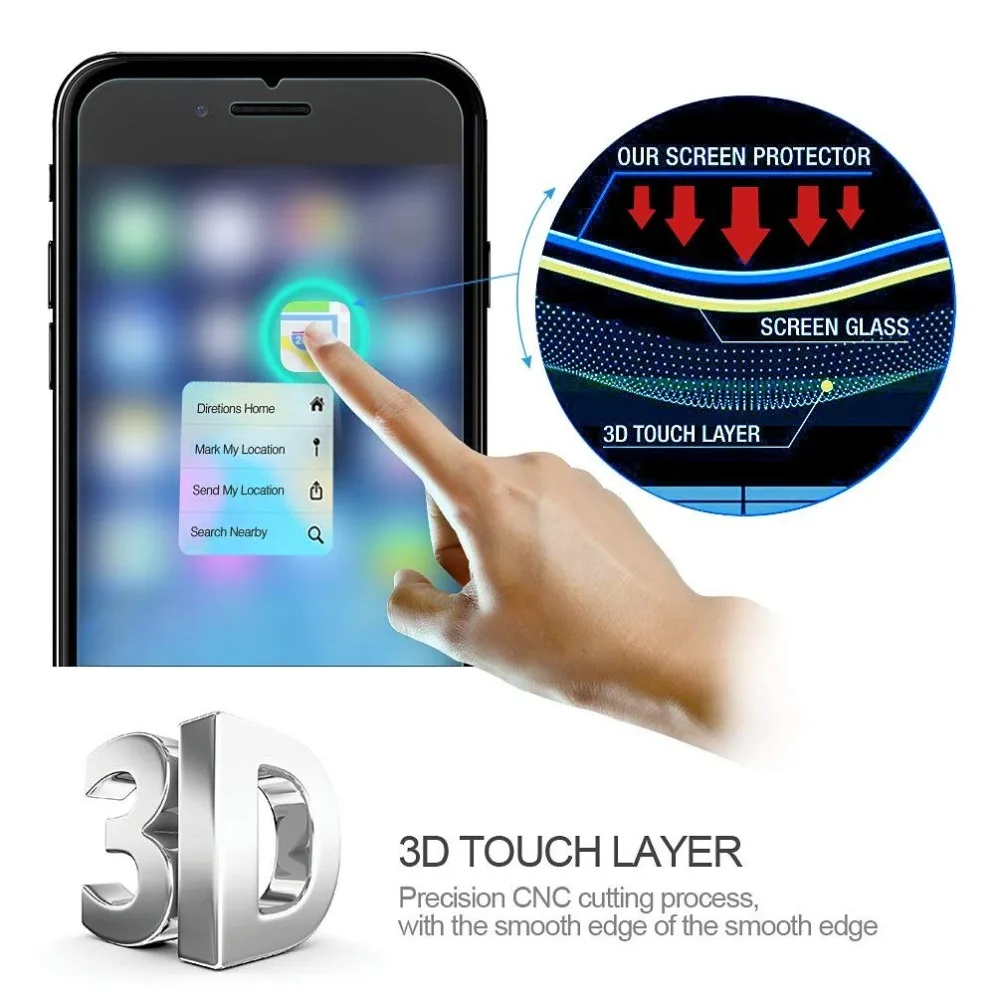 MANTIS для iPhone 5 стекло [3 упаковки] тонкое закаленное 2.5D Edge Toughen Защита экрана 4 6 7 8 Plus X