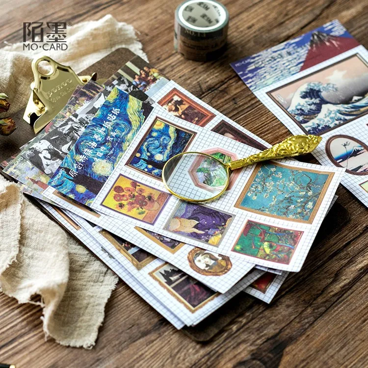 2 шт./упак. известные картины Ван Гог/монет/Пикассо декоративные наклейки DIY