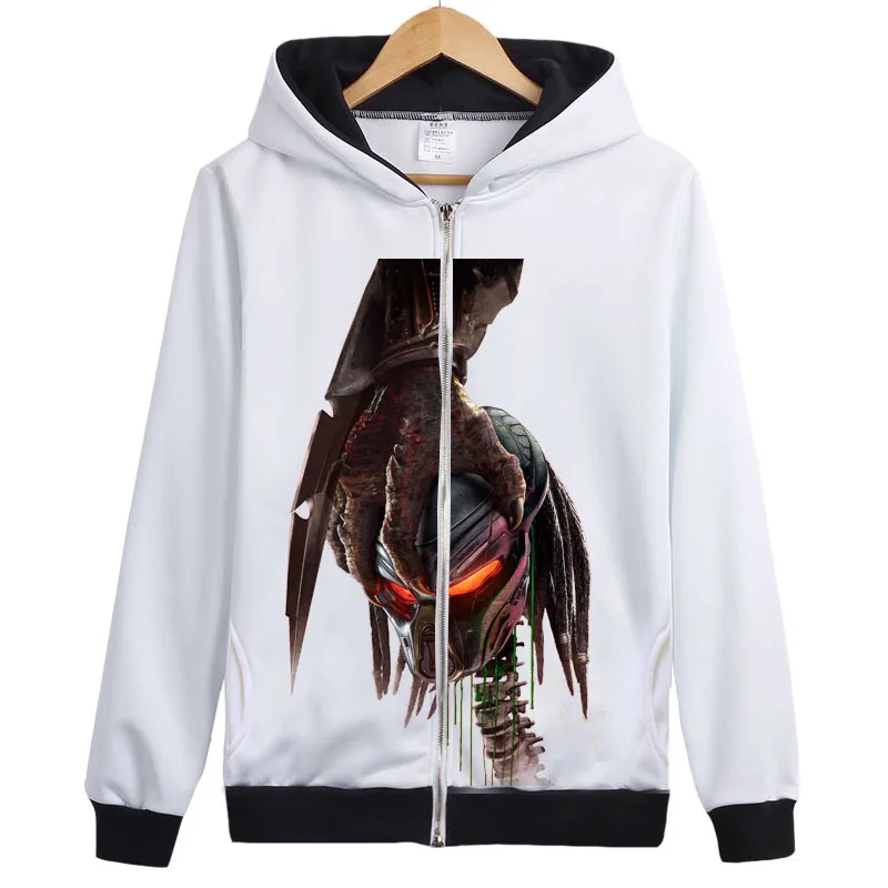 Толстовка с капюшоном The Predator новая белого цвета из фильма Alien крутая модная