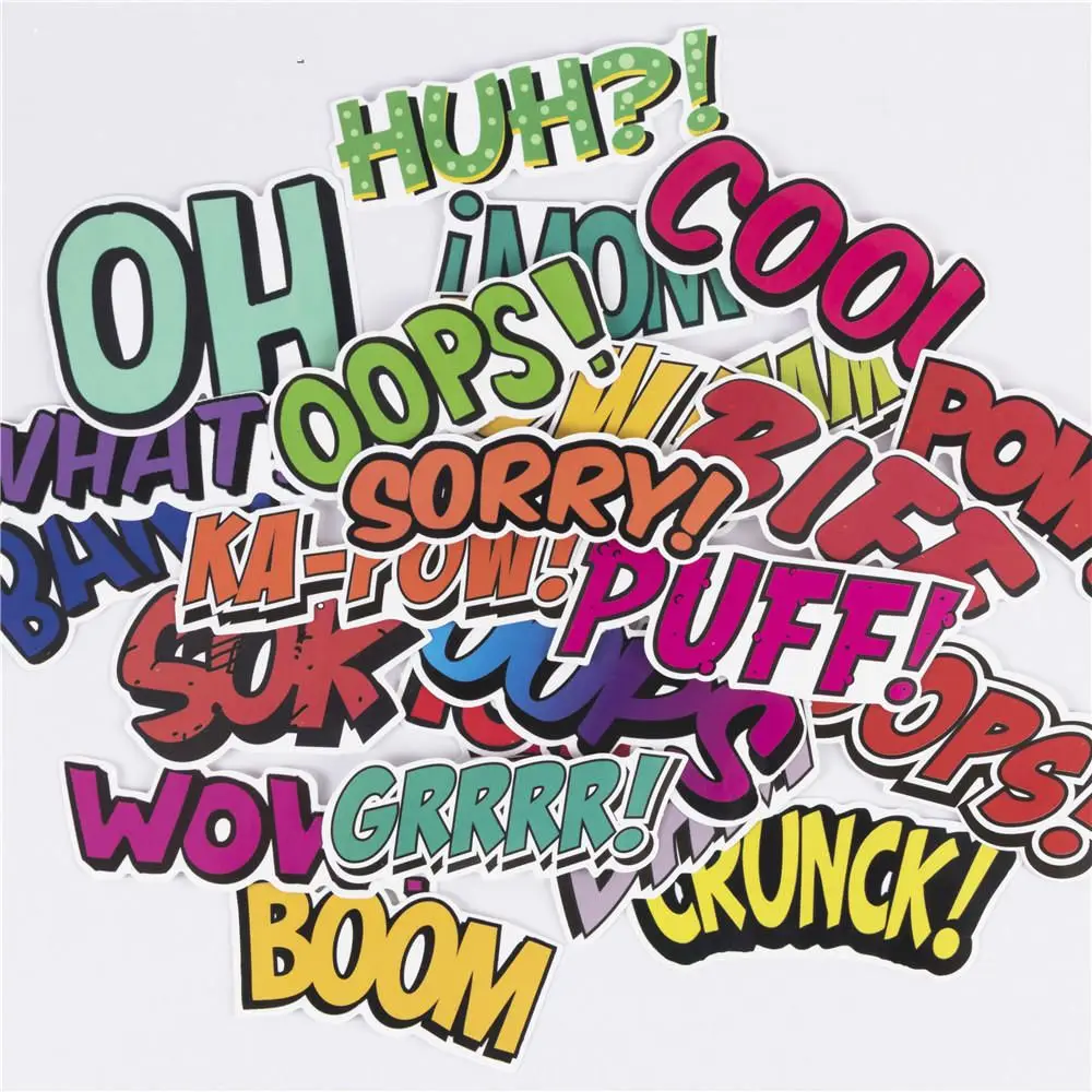 25 шт./компл. слова персонажа для рисования граффити Набор наклеек чемодан