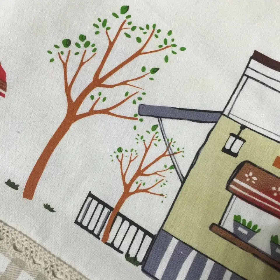 Настраиваемая декоративная занавеска Сладкая Кофейня из хлопка и льна в