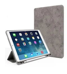 Серый Магнитный смарт-чехол для iPad Pro 12,9 чехол с карандашом держатель из искусственной кожи TPU мягкий чехол для iPad Pro 12,9 держатель для ручки чехол - Цвет: Серый