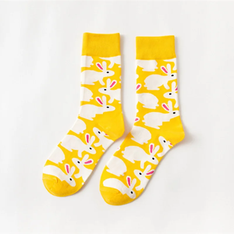 Пасхальные носки с яйцами кролика красочные унисекс украшения в виде