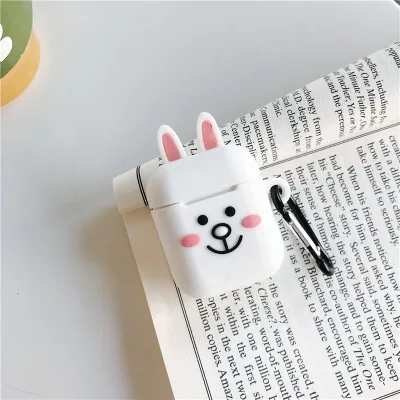 Мультяшный Мягкий силиконовый чехол для наушников AirPods, противоударный защитный чехол, аксессуары для милых Apple Airpods, Роскошный чехол - Цвет: RJT2-18
