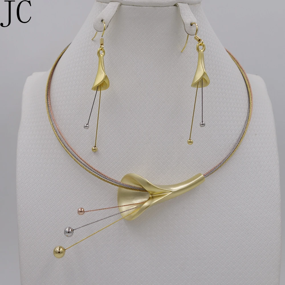 Новый высококачественный комплект Дубай африканские Ювелирные наборы Золотой