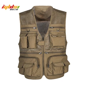 Мужской летний жилет фотографа, сетчатая Рабочая куртка без рукавов, разгрузочный тактический жилет, модный жилет для инструмента, много карманов для мужчин