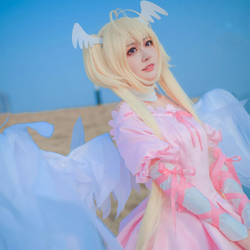 UWOWO Shugo Chara косплей костюм Ангел розовое платье униформа девочка для Хэллоуина