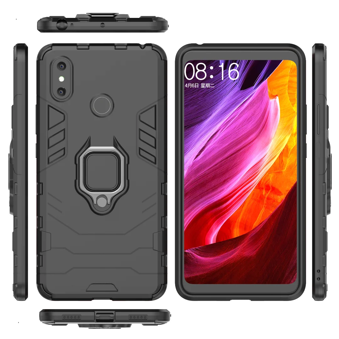 Гибридный Heavy Duty Броня телефон чехлы для Xiaomi Mi макс 3 Max3 противоударный 3D робот
