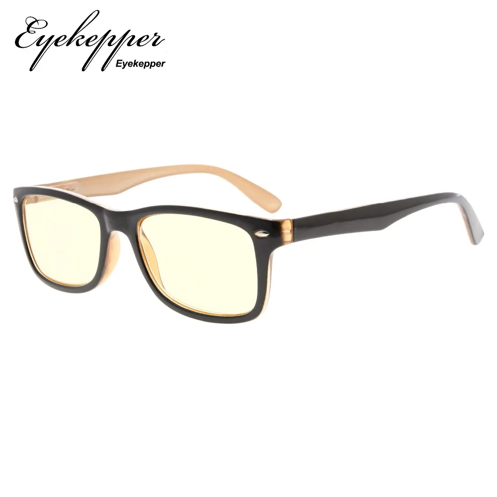 CG075 Eyekepper компьютерные читатели весна-петли качество классический винтажный стиль компьютерные очки для чтения желтые тонированные линзы