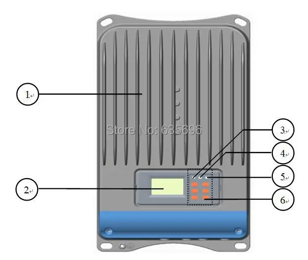 Контроллер заряда солнечной батареи eTracer ET6415BND 60 А 12 В 24 36 48 В|control system for christmas