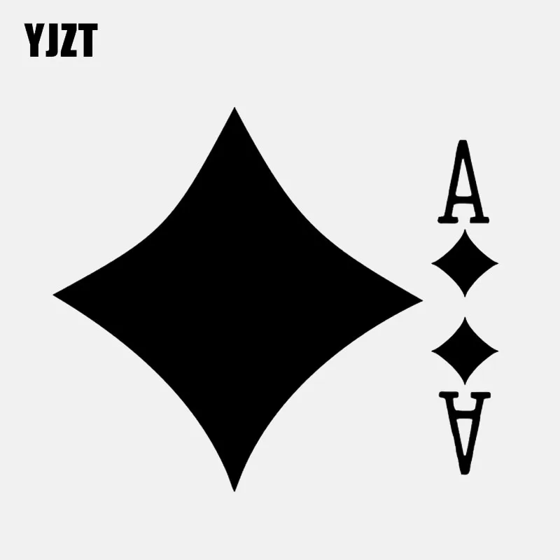 

YJZT 13.2*11.4CM Poker Game Decor Car Modelling Sticker High Quality Vinyl Silhouette C12-1243