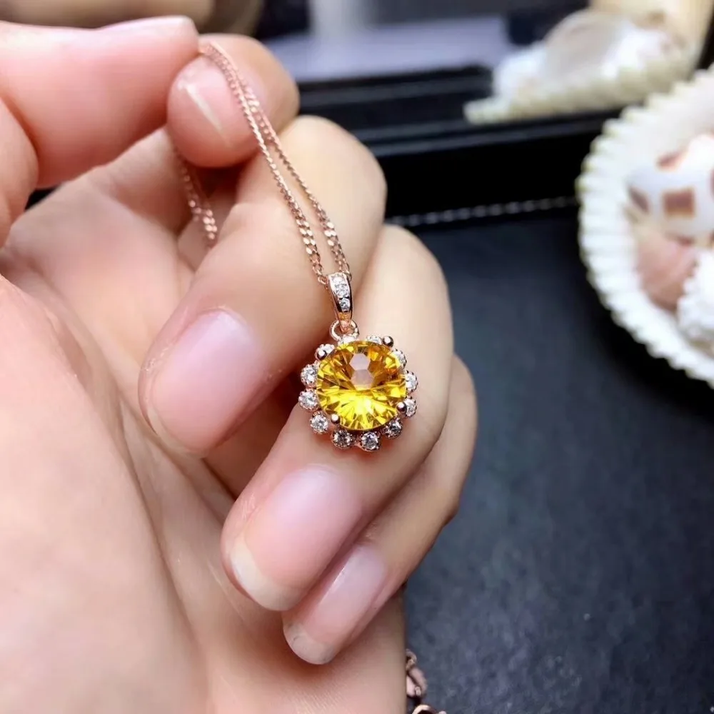 Shilovem кольца с пьезоэлектрическим цитрином из серебра 925 пробы подвески ювелирные