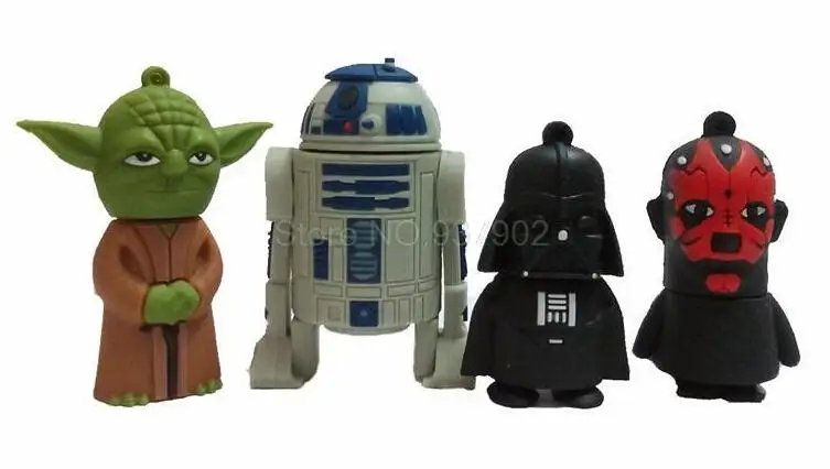 USB stick usb Star Wars Darth Vader/Yoda R2D2 flash drive 8gb 16gb 32gb 64gb Stick 8g 16g Memory Pendrive key U Disk | Компьютеры и