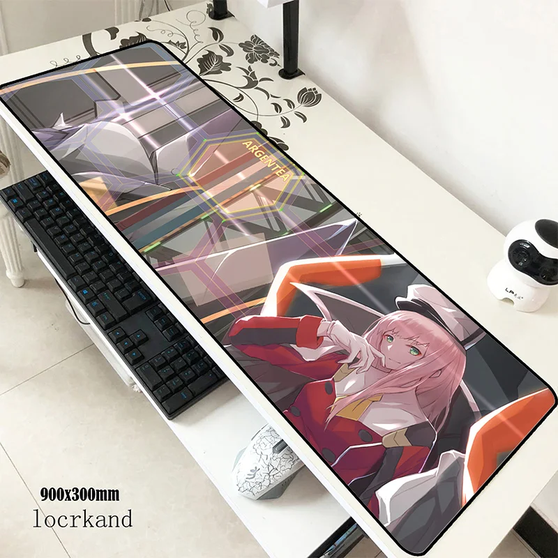 Коврик для мыши darling in the franxx, 90x30 см, коврик для мыши, восхитительный, лучший игровой коврик для мыши, геймер, крутой коврик для мыши s, клавиатура, ПК, коврик