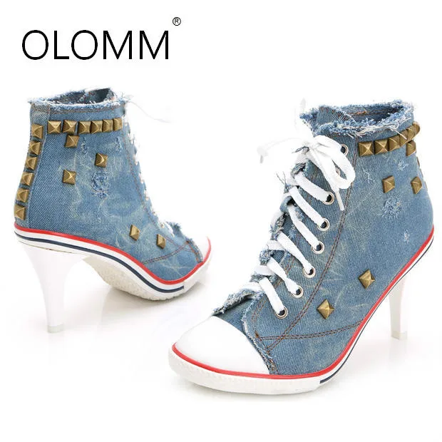 

Новинка; Женская обувь на высоком каблуке; Парусиновая обувь; Новинка; Zapatos De Mujer; Обувь для женщин; Модная обувь