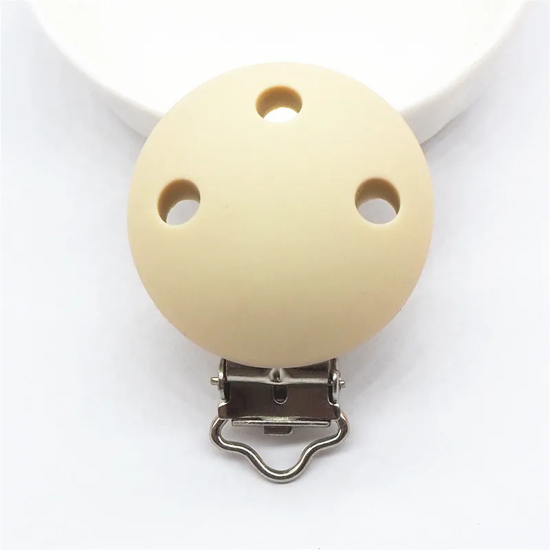 Chengkai 10 шт. силиконовые круглые зажимы для прорезывания зубов DIY Детские пустышки пустышка прорезывание зубов Уход Ремесло Ювелирные изделия сенсорные игрушки зажимы - Цвет: navajo white