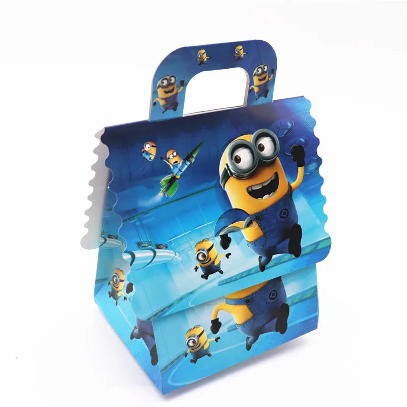 Candy Box 6pcs 6 шт./компл. забавные принадлежности для вечеринки с миньонами конфетная Коробка Чехол Подарочная коробка для дня рождения пользу аксессуар для дня рождения с принтом «Миньоны» вечерние украшения - Цвет: Candy Box 6pcs