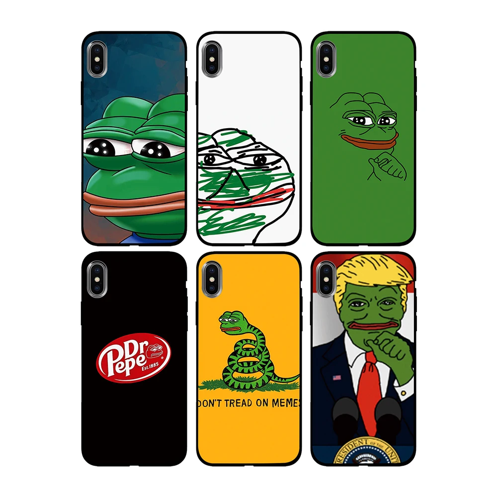 Мягкий ТПУ чехол Frog meme pepe для Apple iPhone 6 6S 7 8 Plus 5 5S SE X XS MAX XR силиконовые