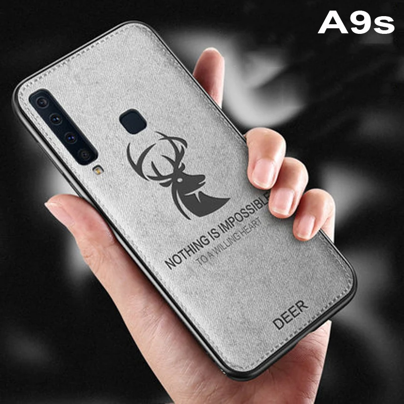 Для Samsung Galaxy A9s 2018 чехол из хлопчатобумажной ткани Мягкая силиконовая задняя