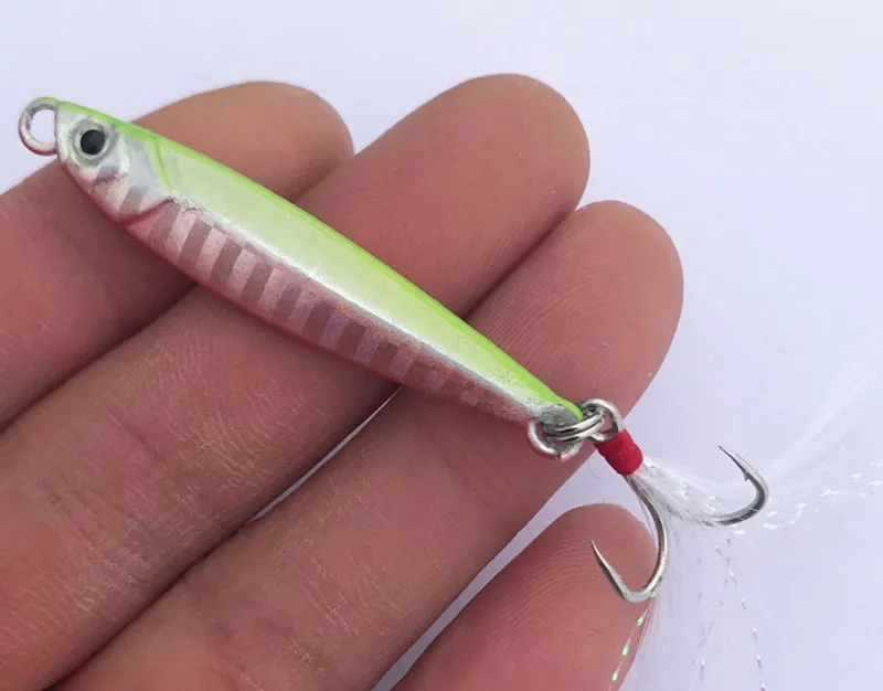 Берег длинный Литой Jigbait рыболовные приманки 10g/5 2 см искусственные металлические