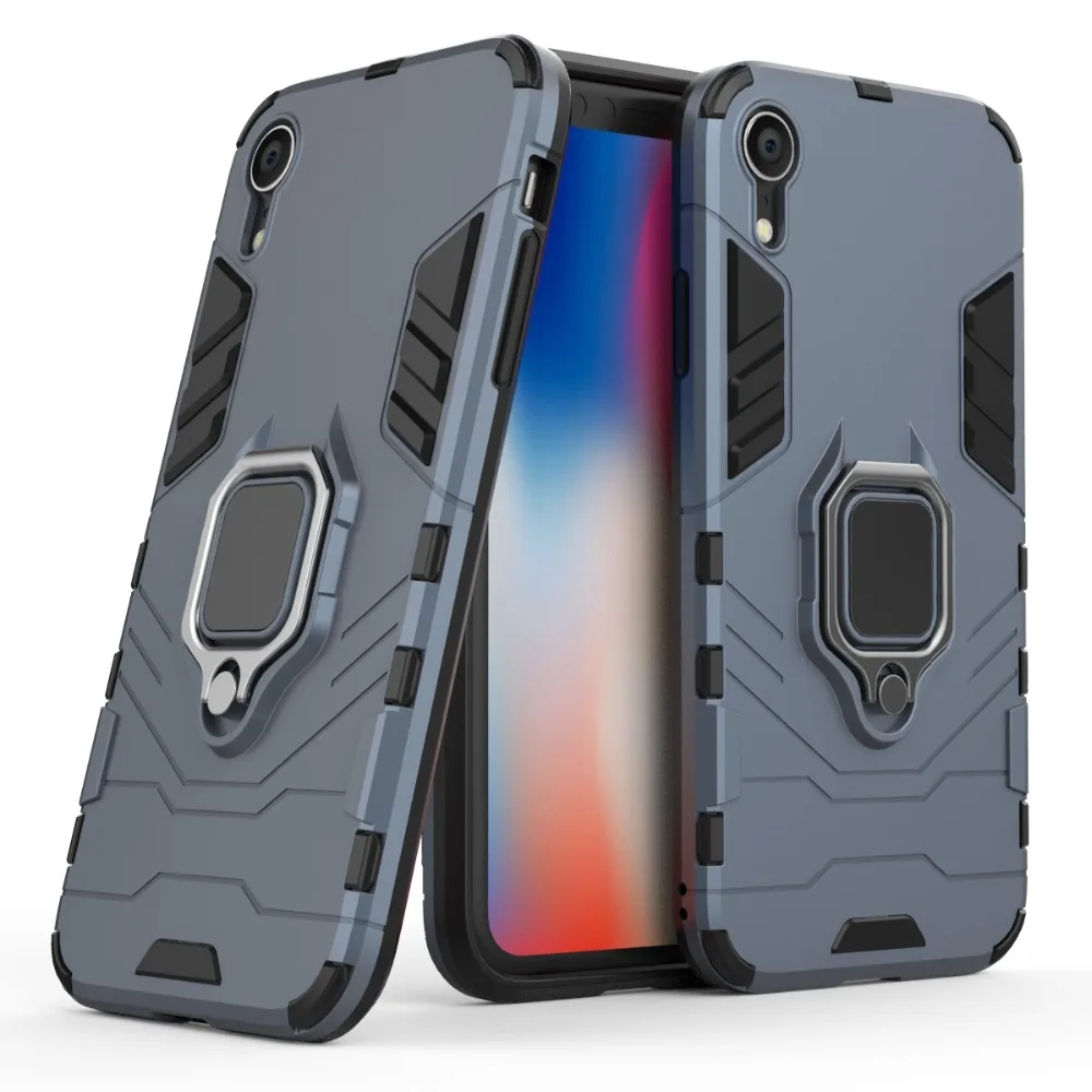 Кронштейн кольцо гладить Твердый Чехол-гибрид ForApple iphone 5/5s/5C 6 6s 7 плюс 8
