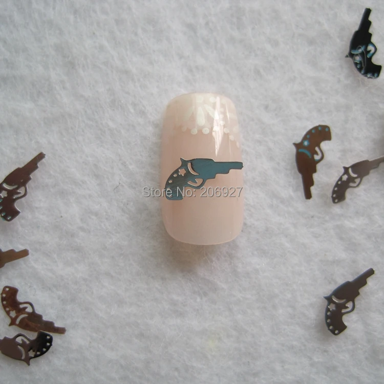 100 шт. серебряные металлические наклейки для дизайна ногтей |