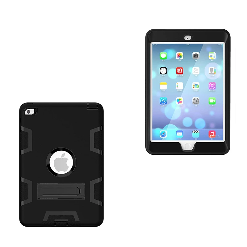 Shookproof Чехол для ipad mini 4 дети Безопасный Heavy Duty Силиконовый Футляр чехол-подставка