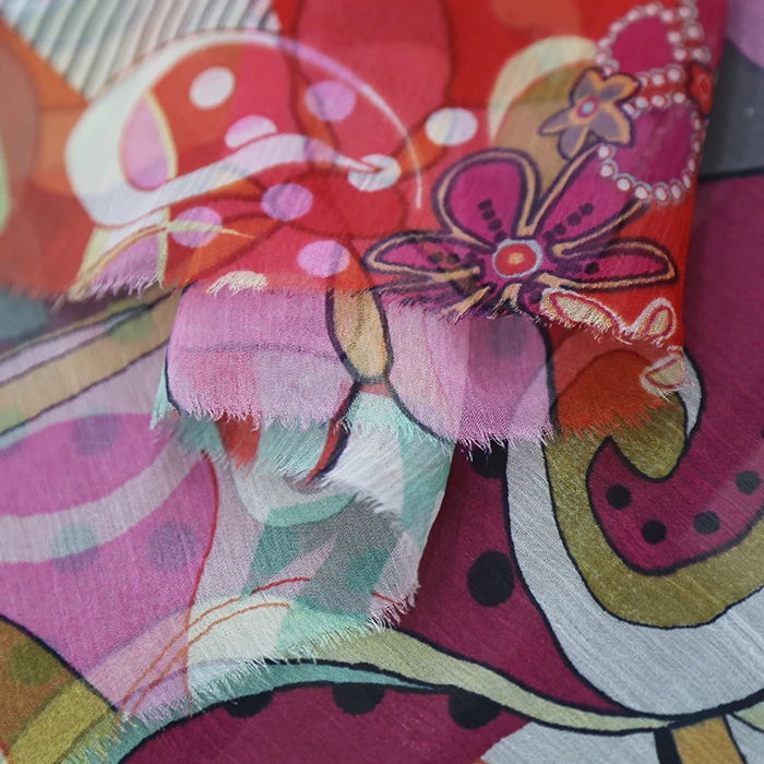 100% натуральный шелковый материал оранжевая пудра розовый Рисунок