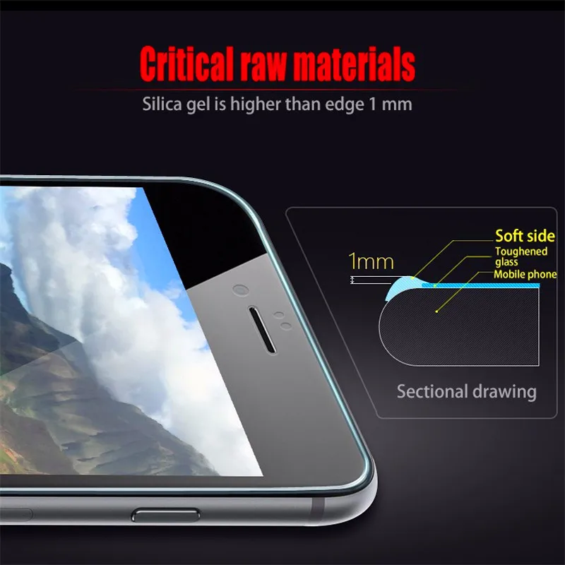 9H 3D ТПУ Край Закаленное стекло для iphone 6 plus 6s Полный экран протектор Силиконовый