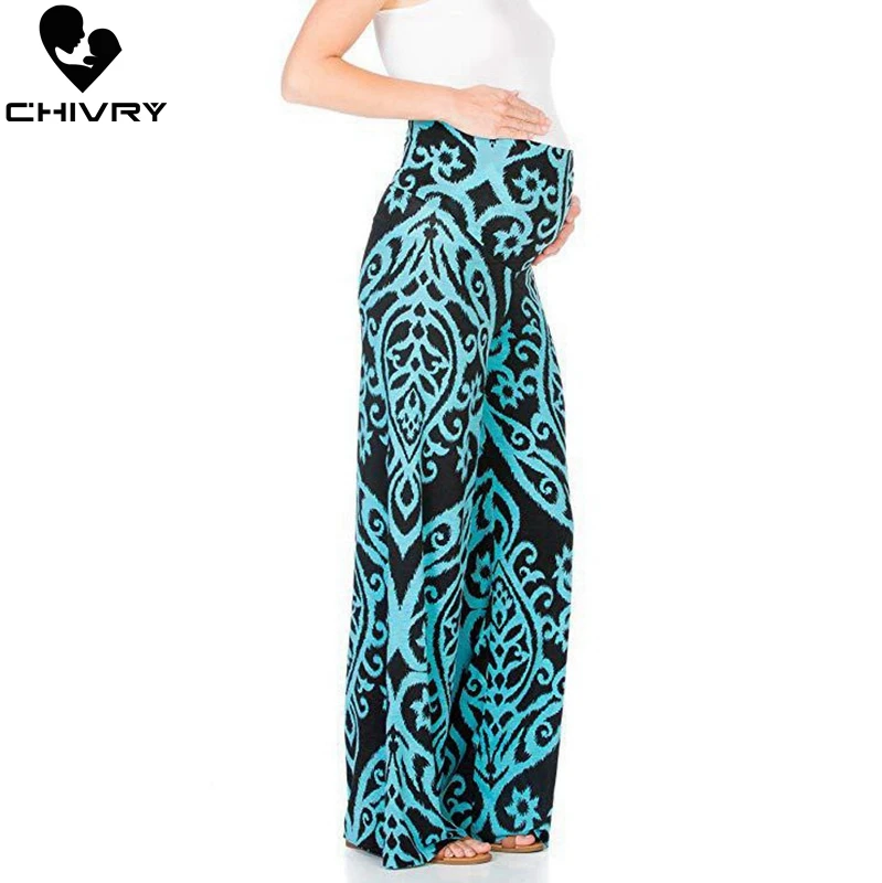 

Chivry New Women Maternity Pants Pregnancy Trousers Pregnant Women Straight Loose Leopard Print Pants Pregnant Women Wide Pants