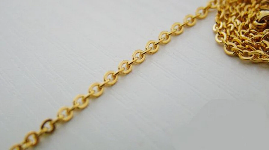 Ожерелье-цепочка из нержавеющей стали 2 мм 18 6 дюйма 10 шт. | Украшения и аксессуары