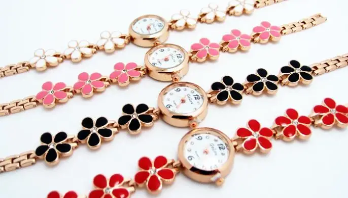 

Hot Sales Rose Gold Flower Bracelet Watches Women Rhinestone Ladies Fashion Crystal Dress Quartz Wristwatch Relojes Mujer go122