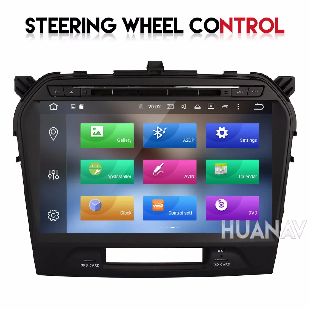 Автомагнитола 2 din с DVD плеером GPS навигацией и для Suzuki Grand Vitara 2015 2018 головное