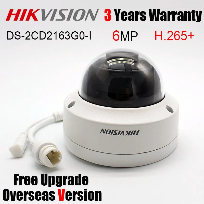 Hikvision DS-2CD2163G0-I DS-2CD2163G0-IS 6MP купольная сетевая камера POE H.265 слот для sd-карты IR 30m ip-камера Замена DS-2CD2185FWD-I
