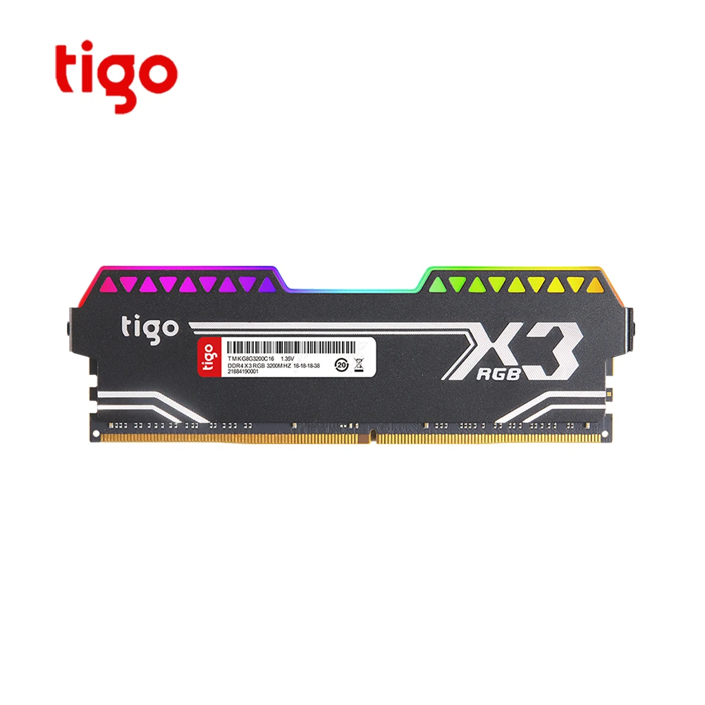 Игровая память Tigo RAM 8GB ddr4 RGB LED Light PC DDR4 3200 MHz для настольных ПК XMP 2 0 Overclock Memoria X3