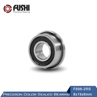 f698 2rs bearing 8x19x6mm 10 pcs abec 1 miniature flanged f698rs ball bearings rf 1980dd
