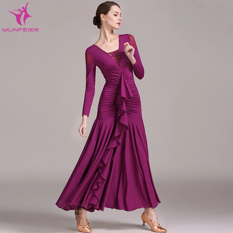 YILINFEIER S9033 2018 новый современный танцевальный костюм для женщин женское