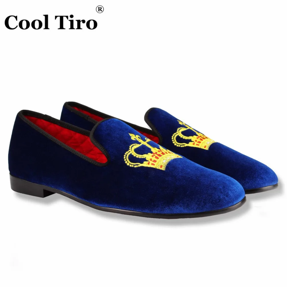COOL TIRO/синие/белые/фиолетовые бархатные мужские лоферы на плоской подошве
