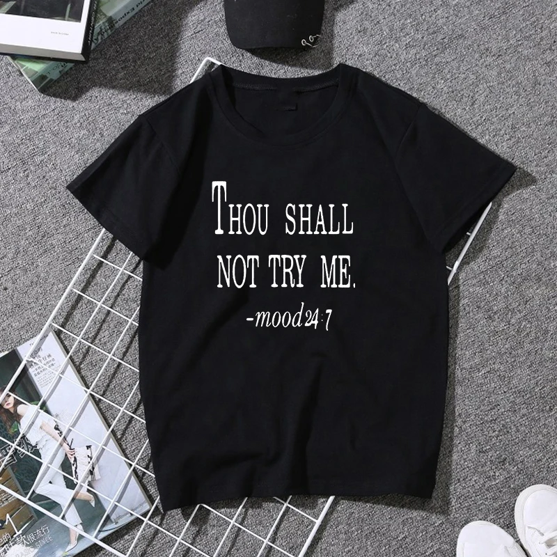 Женская футболка с надписью You Shall Not Try Me модная Share Mom Wife Feminist 2019|Футболки| |