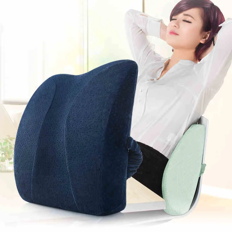 

Health protective devices charged memory cotton waist by massage pillow pillow waist support seat cushion for leaning on waist c